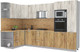 Миниатюра изображения товара Кухонный гарнитур Интерлиния Мила Лайт 1.68x3.2 левая (дуб белый/дуб золотой/дуб бунратти)