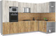 Миниатюра изображения товара Кухонный гарнитур Интерлиния Мила Лайт 1.68x3.2 правая (дуб белый/дуб золотой/дуб бунратти)