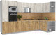 Миниатюра изображения товара Кухонный гарнитур Интерлиния Мила Лайт 1.68x3.4 правая (дуб белый/дуб золотой/дуб бунратти)