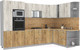 Миниатюра изображения товара Кухонный гарнитур Интерлиния Мила Лайт 1.88x3.2 правая (дуб белый/дуб золотой/дуб бунратти)