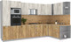 Миниатюра изображения товара Кухонный гарнитур Интерлиния Мила Лайт 1.88x3.4 правая (дуб белый/дуб золотой/дуб бунратти)