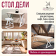 Миниатюра изображения товара Обеденный стол Millwood Дели Л18 100x70x75 (дуб белый крафт/металл белый)