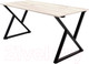 Миниатюра изображения товара Обеденный стол Millwood Дели Л18 120x70x75 (дуб белый крафт/металл черный)