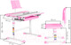 Миниатюра изображения товара Парта+стул Anatomica Avgusta с ящиком и подставкой (белый/розовый)