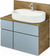 Миниатюра изображения товара Тумба под умывальник Акватон Мишель 80 (1A256801MIX30 + 1A256603MIDR0)