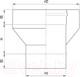 Миниатюра изображения товара Переходник для дымохода Ferrum Эмаль 600° 430/0.8мм Ф115x200 / f6110 (нержавеющая сталь/черный)