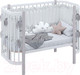 Миниатюра изображения товара Детская кровать-трансформер Polini Kids Simple 350 / 0003126-16 (белый/серый)