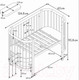 Миниатюра изображения товара Детская кровать-трансформер Polini Kids Simple 350 / 0003126-16 (белый/серый)