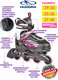 Миниатюра изображения товара Роликовые коньки Hudora Inline Skates Mia / 28140 (р-р 37-40, Schwarz/лиловый)