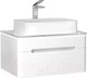 Миниатюра изображения товара Тумба под умывальник Jorno Shine 75 / Shi.01.75/P/W (подвесная)