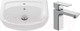 Миниатюра изображения товара Умывальник со смесителем Cersanit Erica 50 / S-UM-ERI-50-1-W + 63039