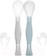 Миниатюра изображения товара Набор столовых ложек для кормления BabyOno Эластичные / 1066/04 (серый/синий)
