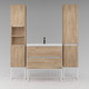 Миниатюра изображения товара Тумба под умывальник Дабер 012 / Т12.6.1.6Б (дуб канзас коричневый/белый)