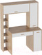 Миниатюра изображения товара Компьютерный стол Мебельград Калгари (дуб натуральный светлый/белый матовый)