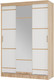 Миниатюра изображения товара Шкаф-купе BTS Сакура 1.5м (дуб сонома/белый)