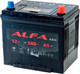 Миниатюра изображения товара Автомобильный аккумулятор ALFA battery Asia JR 580A с бортом (65 А/ч)