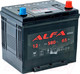 Миниатюра изображения товара Автомобильный аккумулятор ALFA battery Asia JR 580A с бортом (65 А/ч)