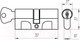 Миниатюра изображения товара Цилиндровый механизм замка Омега МЦ1 (цинк)