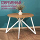 Миниатюра изображения товара Обеденный стол Millwood Женева Л18 D100 (дуб золотой Craft/металл белый)