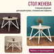 Миниатюра изображения товара Обеденный стол Millwood Женева Л18 D120 (дуб белый Craft/металл белый)