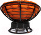 Миниатюра изображения товара Кресло-качалка Tetchair Papasan W 23/01 B с подушкой (античный черно-коричневый/оранжевый)