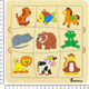 Миниатюра изображения товара Сортер Alatoys Пазл-ассоциации Животные / ПЗЛ2040
