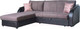 Миниатюра изображения товара Диван угловой Асмана Магнат 1.4 (ридли 07/банни 13/кожзам коричневый)
