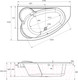 Миниатюра изображения товара Ванна акриловая Cersanit Kaliope 170x110 L (с ножками и экраном)