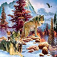 Миниатюра изображения товара Набор алмазной вышивки Centrum Алмазная мозаика Волки / 87114