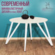 Миниатюра изображения товара Обеденный стол Millwood Женева 2 Л18 D100 (дуб белый Craft/металл белый)