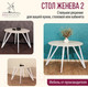 Миниатюра изображения товара Обеденный стол Millwood Женева 2 Л18 D100 (дуб белый Craft/металл белый)