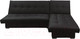 Миниатюра изображения товара Диван угловой Асмана Марсель без подлокотников левый (исскуственная кожа черный)