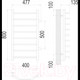 Миниатюра изображения товара Полотенцесушитель водяной Terminus Виктория П8 400x800 (с боковым подключением 50)