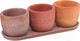Миниатюра изображения товара Набор кашпо Вещицы Бохо Kras24 (терракот/красный/пудра)