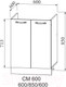 Миниатюра изображения товара Шкаф под мойку ДСВ Тренто СМ 600 (серый/белый)