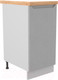 Миниатюра изображения товара Шкаф-стол кухонный ДСВ Тренто С 400 левый (серый/серый)