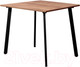 Миниатюра изображения товара Обеденный стол Millwood Шанхай Л18 90x90 (дуб табачный Craft/металл черный)