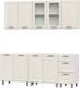 Миниатюра изображения товара Кухонный гарнитур SV-мебель Грейвуд 2.0м МДФ без столешниц (белый/дуб кремовый/дуб кремовый)