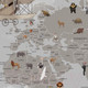 Миниатюра изображения товара Фотообои листовые Citydecor Карта мира на английском 1 (300x260)