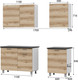 Миниатюра изображения товара Кухонный гарнитур SV-мебель Лаванда 1.7 без столешницы (дуб делано)