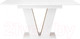 Миниатюра изображения товара Обеденный стол Eligard Kai раздвижной 118-157x76x72 (белый структурный)