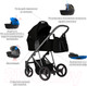 Миниатюра изображения товара Детская универсальная коляска Bebetto Flavio 2 в 1 графитовая рама (10)