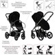 Миниатюра изображения товара Детская универсальная коляска Bebetto Flavio 2 в 1 графитовая рама (10)