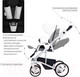 Миниатюра изображения товара Детская универсальная коляска Bebetto Torino 2 в 1 белая рама (01)