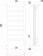 Миниатюра изображения товара Полотенцесушитель электрический Terminus Аврора П8 400x850
