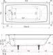 Миниатюра изображения товара Ванна чугунная Wotte Vector 170x75 / БП-э00д1472