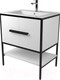 Миниатюра изображения товара Тумба под умывальник Дабер 010 / Т10.7.2.5 (черный/белый)