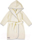 Миниатюра изображения товара Халат детский Amarobaby Waffle с капюшоном / AB-OD22-WAF2502/33-98 (молочный, р. 98)