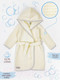 Миниатюра изображения товара Халат детский Amarobaby Waffle с капюшоном / AB-OD22-WAF2502/33-98 (молочный, р. 98)