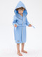 Миниатюра изображения товара Халат детский Amarobaby Waffle с капюшоном / AB-OD22-WAF2502/19-110 (голубой, р. 110)